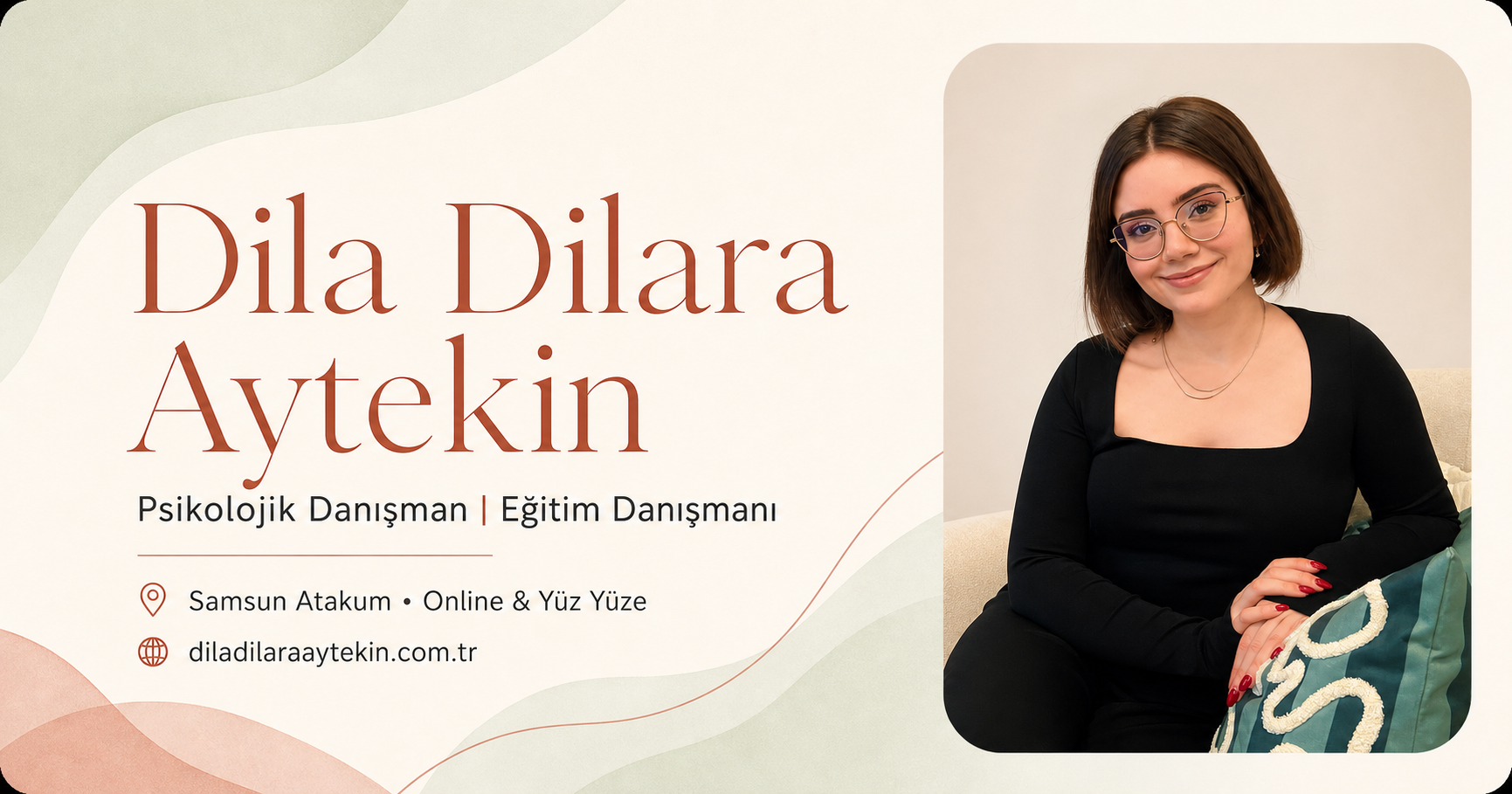 Psikolojik Danışman Dila Dilara Aytekin Kartvizit - Ön Yüz